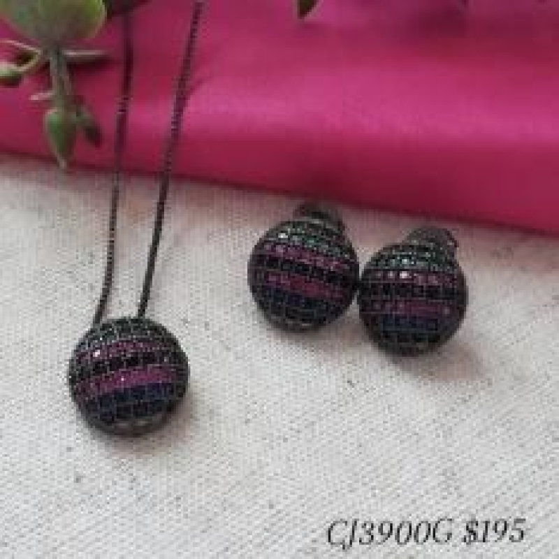 Conjunto Meia Bola Cravejada Colors G