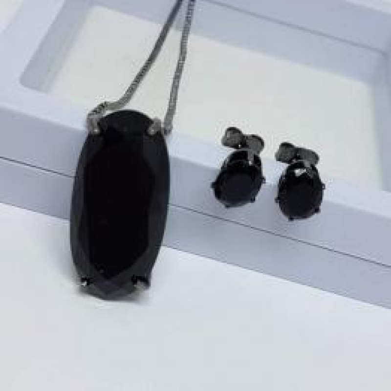 Conjunto Pedra Oval Importado G