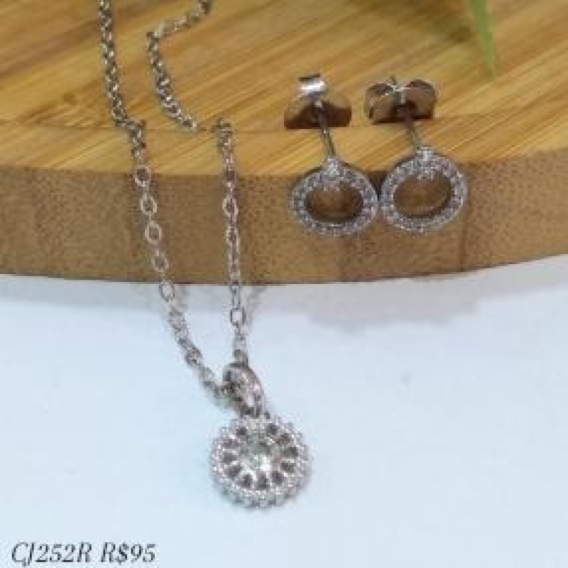 Conjunto Solitário Ponto De Luz R