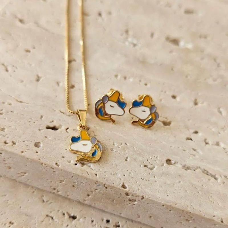 Conjunto Unicórnio com Resina 40cm