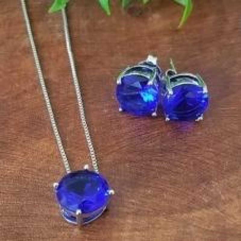 Conjunto  Zirconia Azul