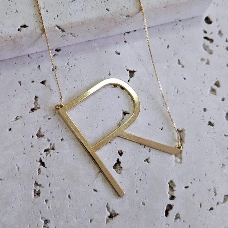 Gargantilha Inicial Inclinada R