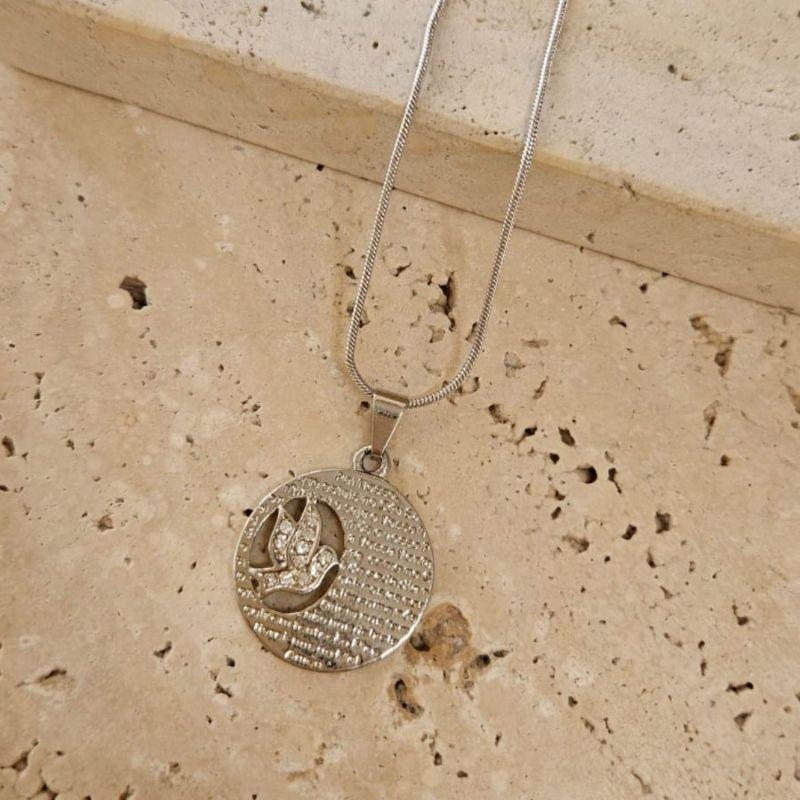 Gargantilha Pai Nosso com Espirito Santo 45cm