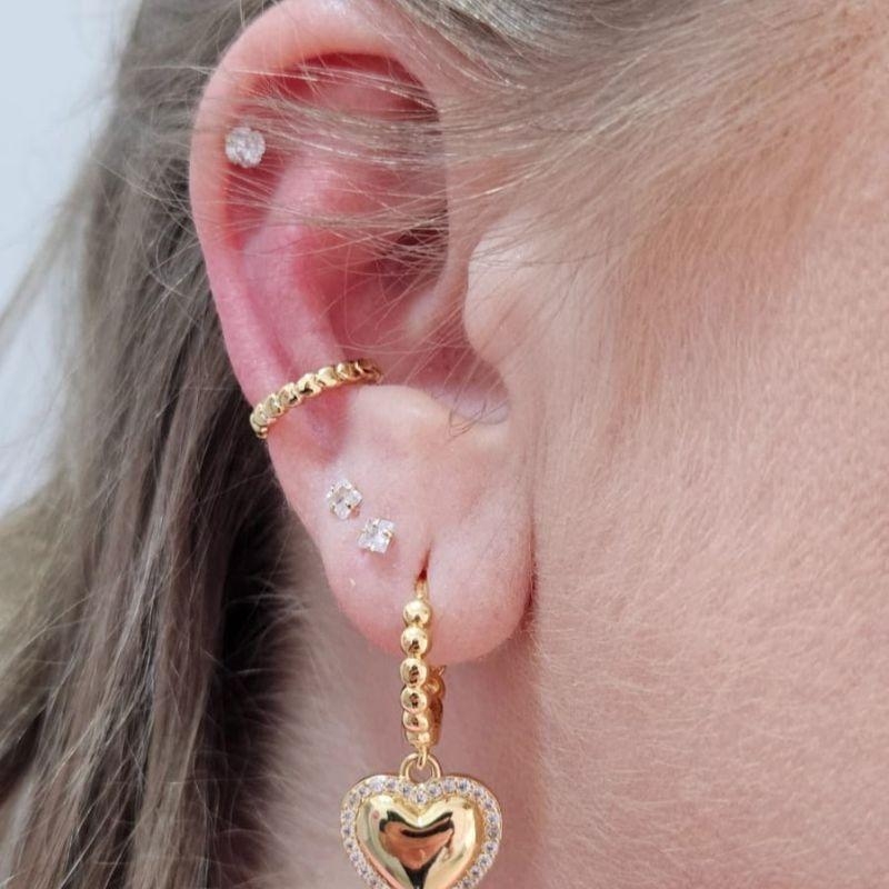 Piercing Corações Liso Fininho