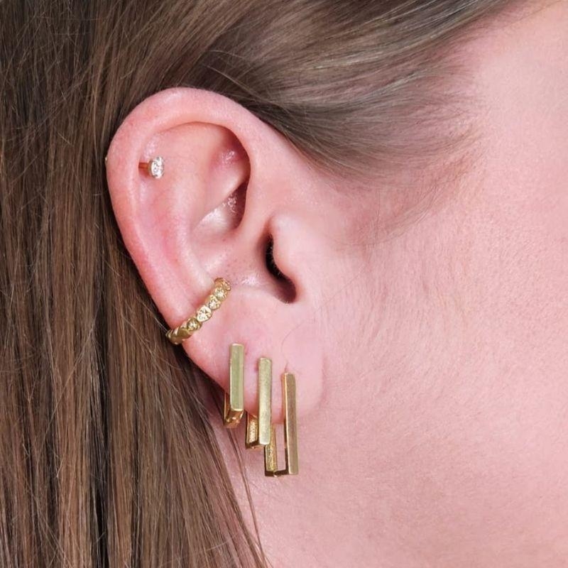 Piercing Corações Peq com Zirconia