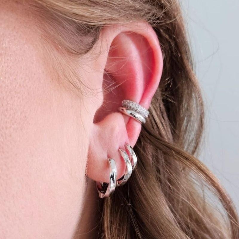 Piercing Dupla Liso e Cravejado