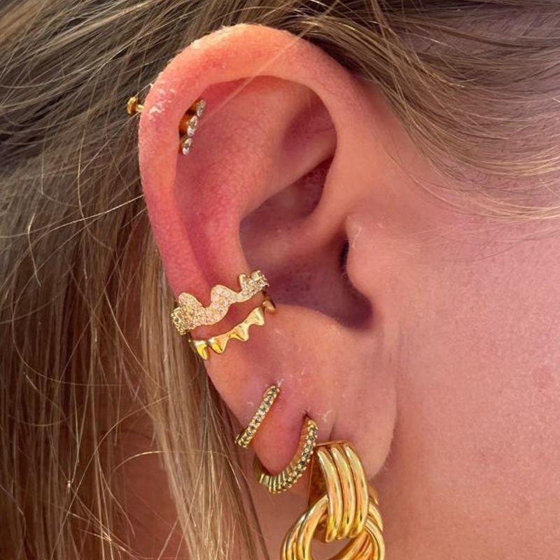 Piercing Duplo Liso e Cravejado