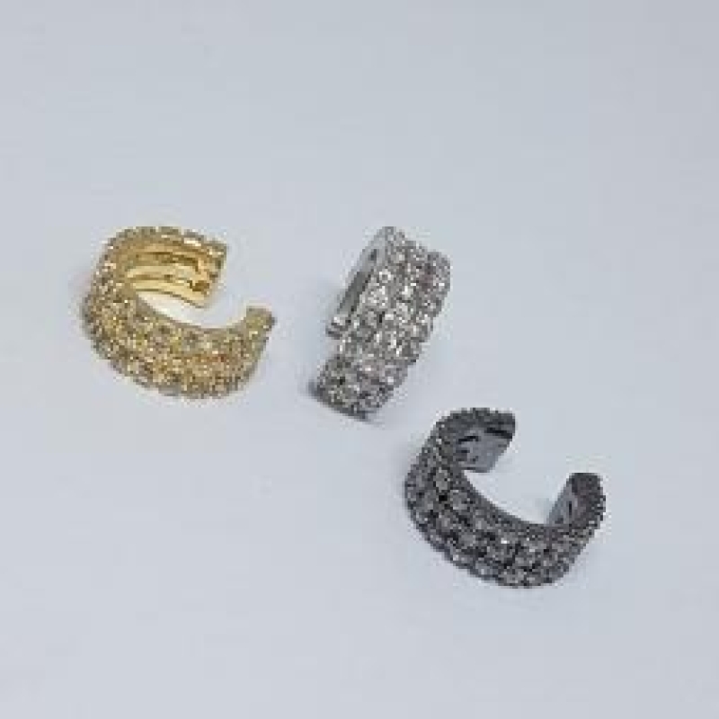 Piercing Fake Tres Tiras Zirconia