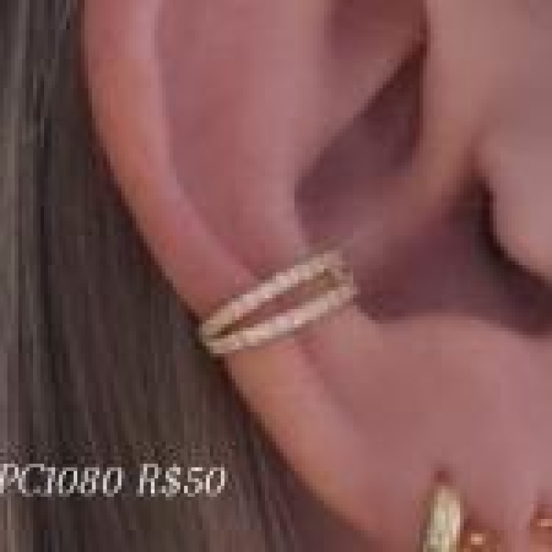 Piercing Fio Duplo Cravejado