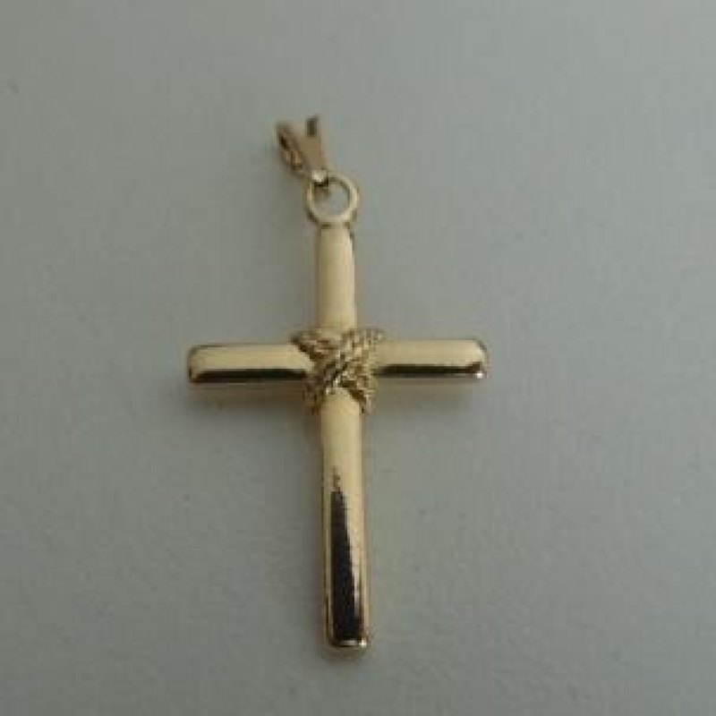 Pingente Cruz Masculina c/ Corda