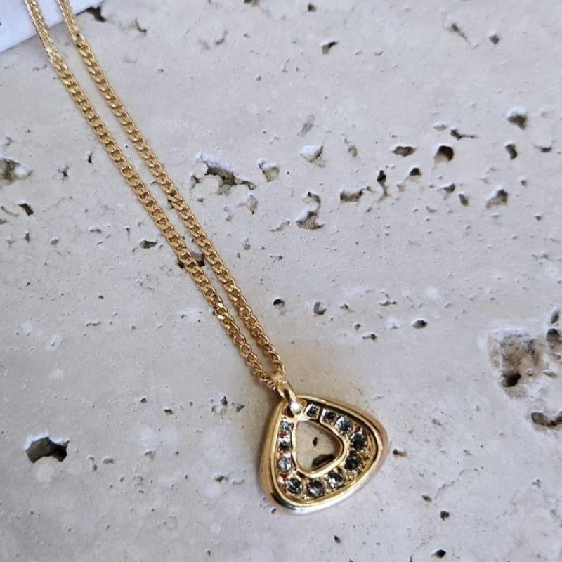 Gargantilha Triangular Cravejado 45cm