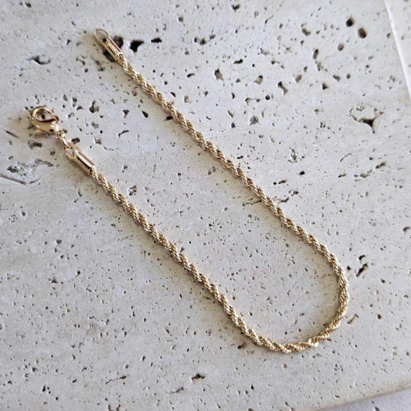 Pulseira Cordão Baiano 2mm 16cm