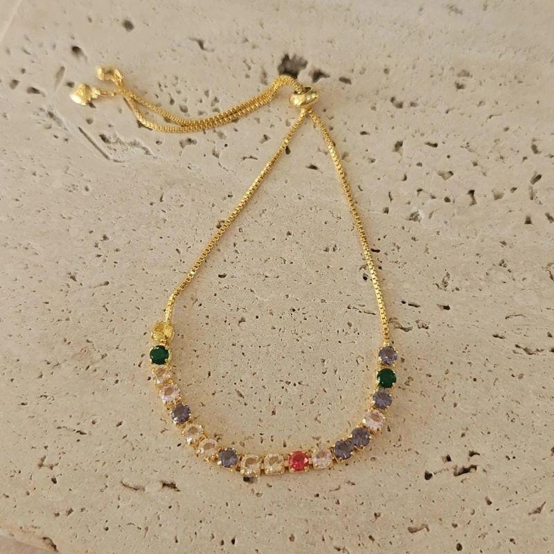 Pulseira Fio de Zirconia Colors 3mm Ajustavel