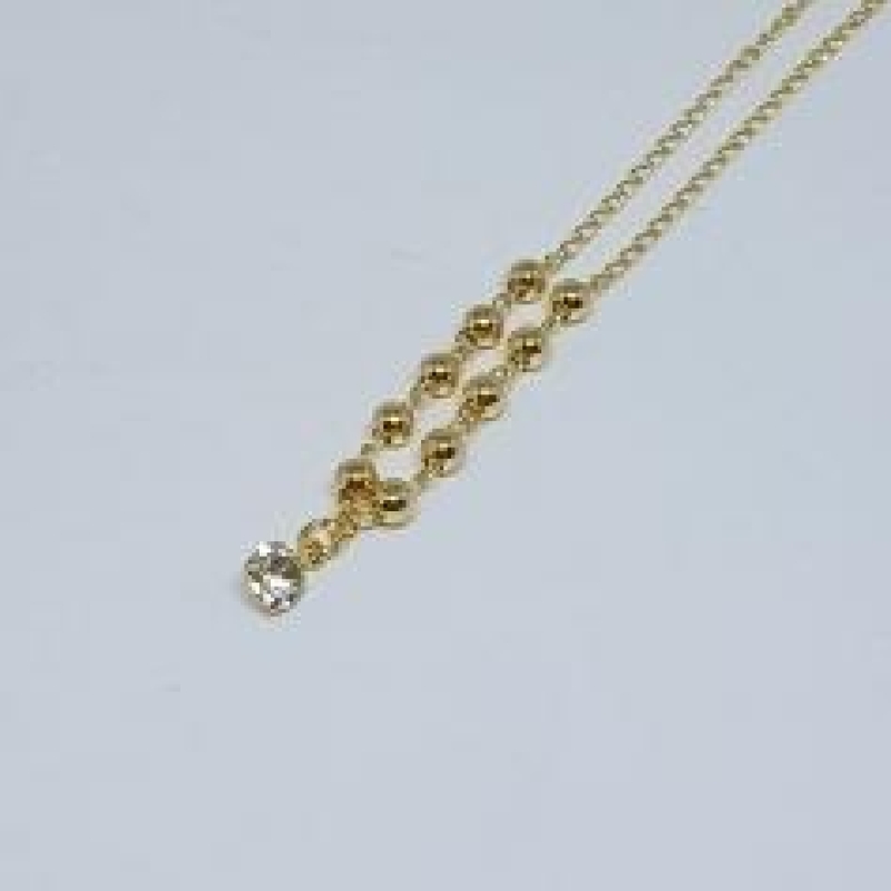 Tornozeleira Bolinhas com Pedra Pendurada