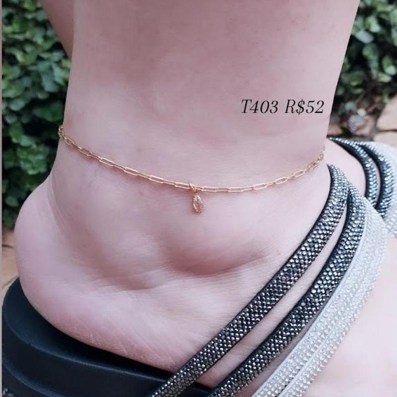 Tornozeleira Cartier com Gota