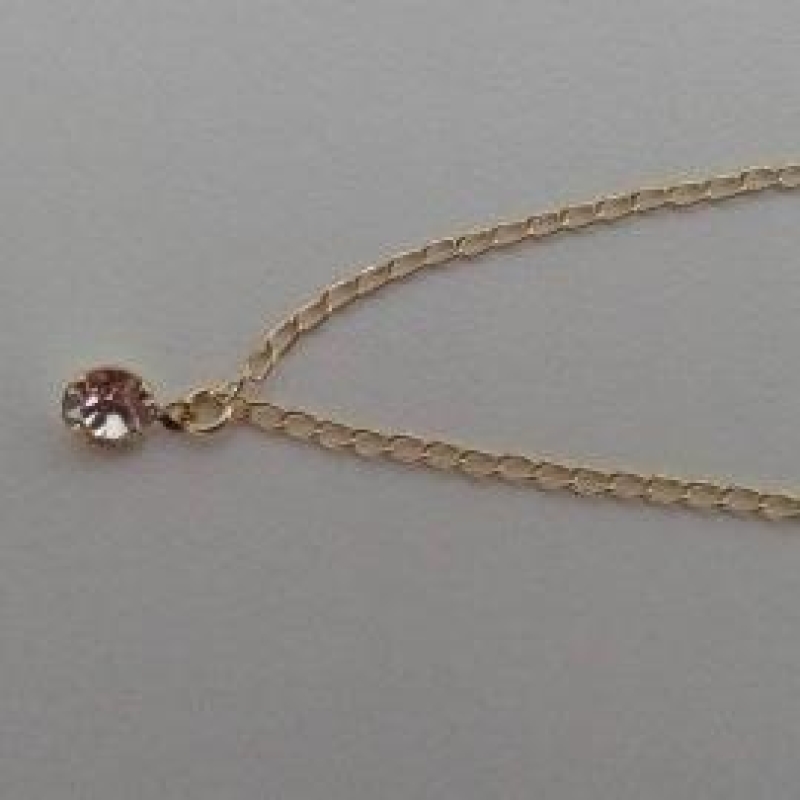 Tornozeleira Cristal Pendurado no Meio