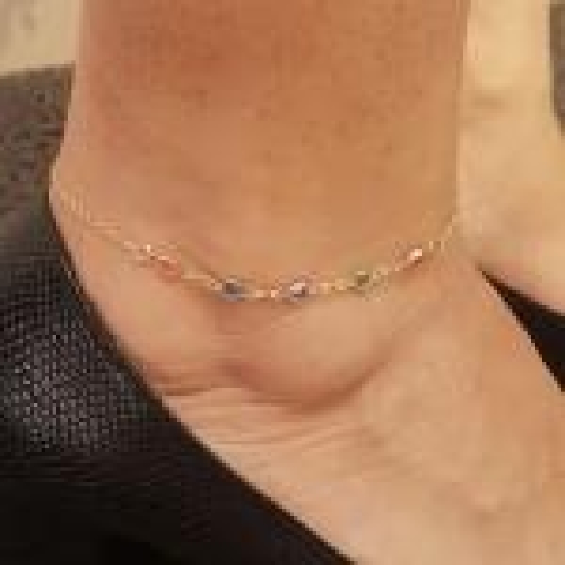 Tornozeleira Zircônias Coloridas