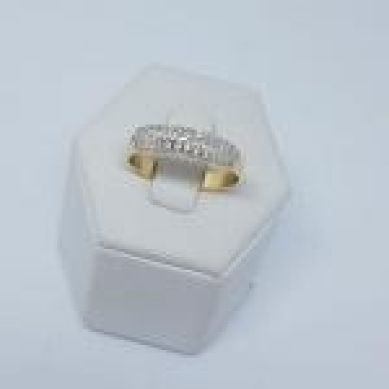 Anel Aparador Três Fileiras de Zirconia