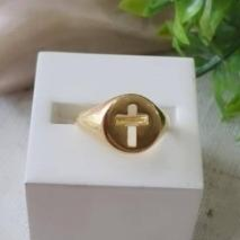 Anel Chapa com Cruz Vazada Dedinho