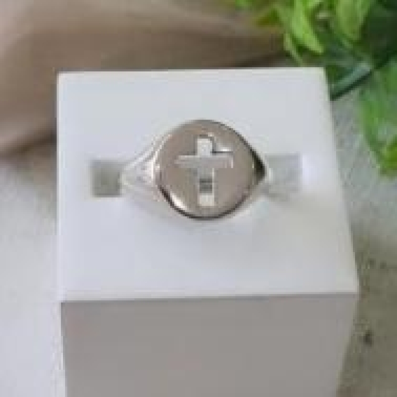 Anel Chapa com Cruz Vazada Dedinho