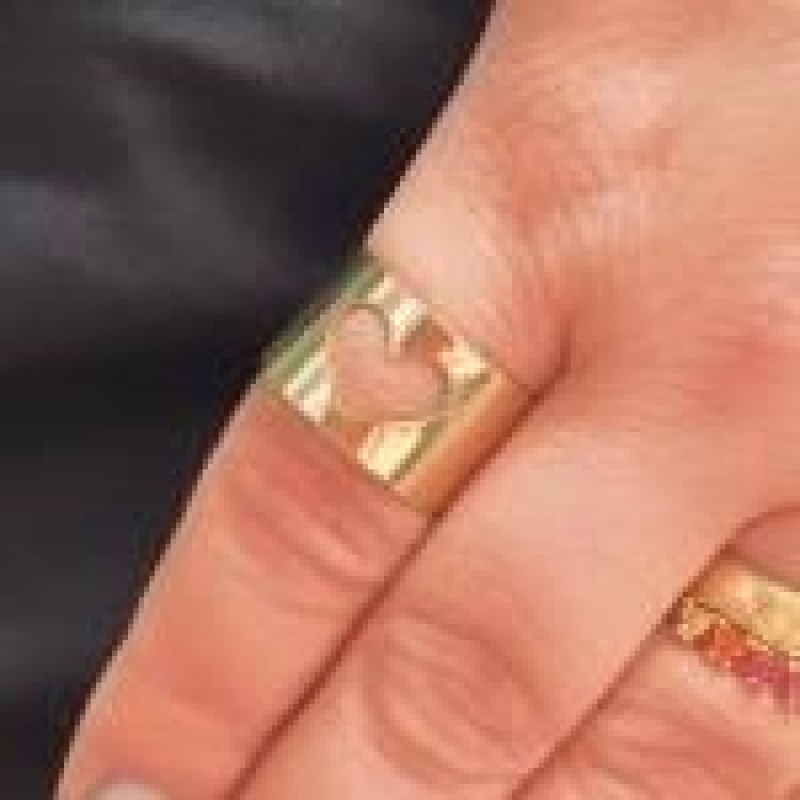 Anel Chapa Coração Vazado