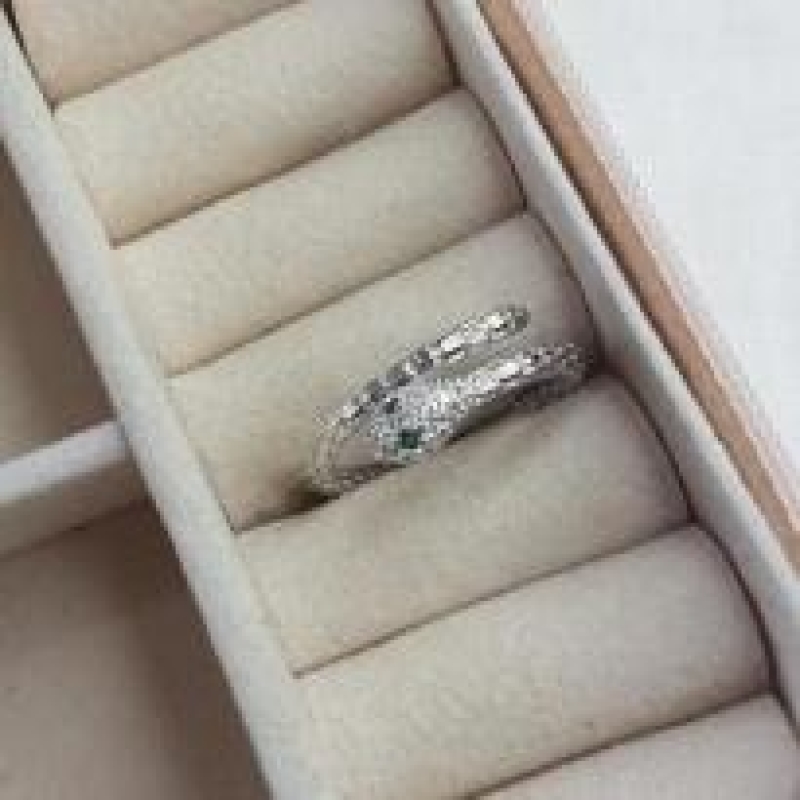 Anel Cobra Olho Verde