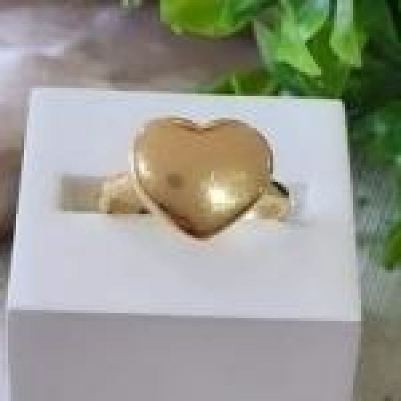 Anel Coração Chapa