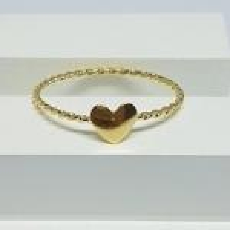 Anel Coração Chapinha Aro Torcido