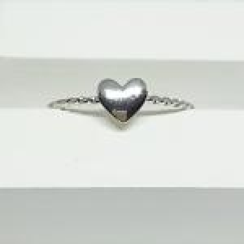 Anel Coração Chapinha Aro Torcido R