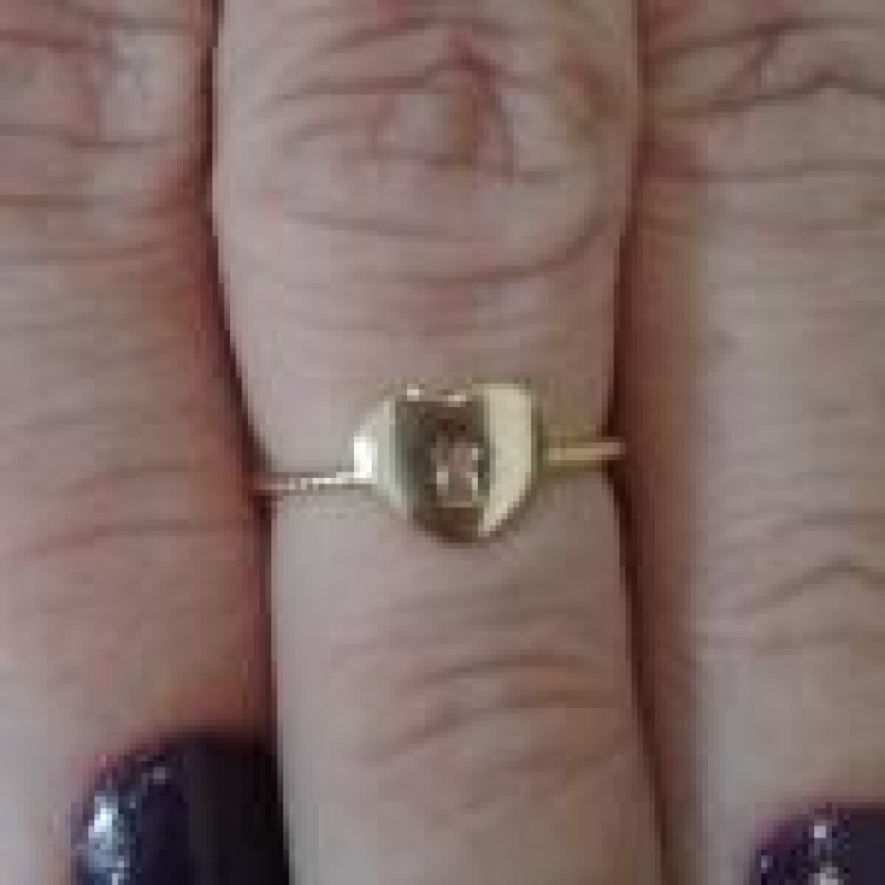 Anel Coração Fechadura Falange