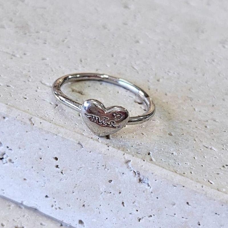 Anel Coração Mãe
