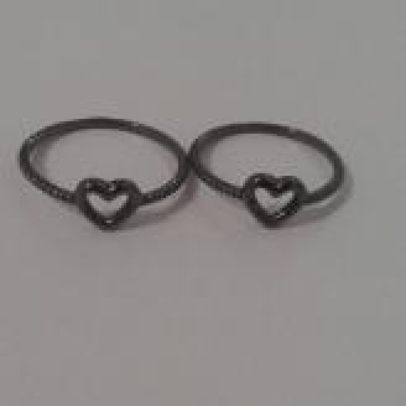 Anel Coração Solitario Vazado G