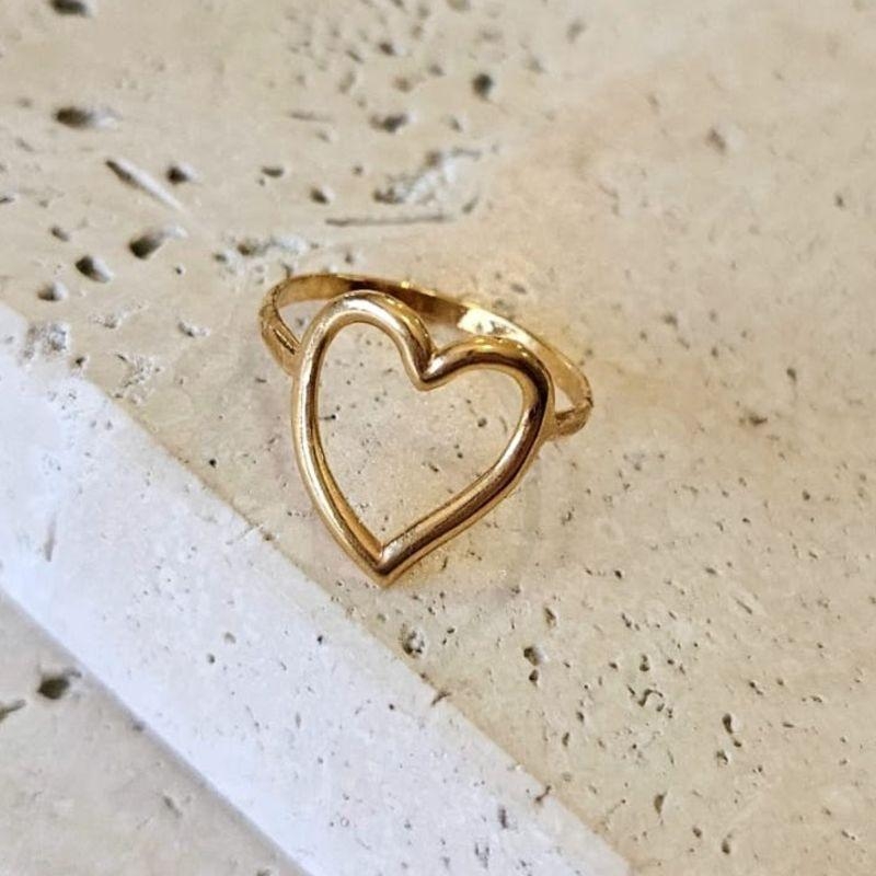 Anel Coração Vazado 2