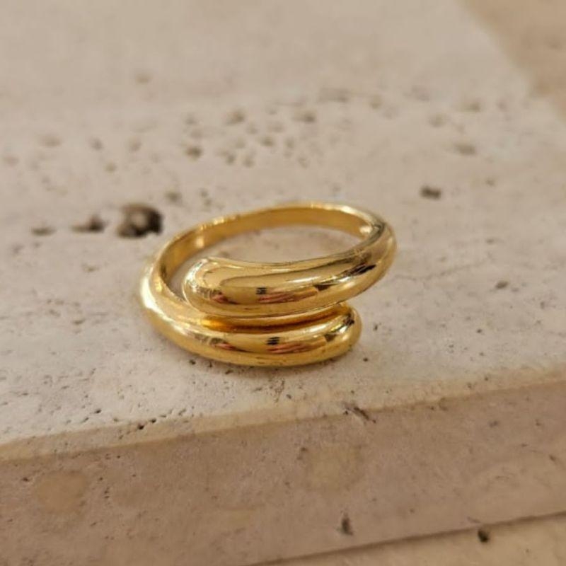 Anel Duas Pontas Arredondadas