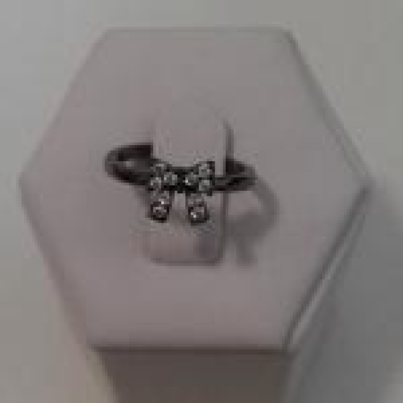 Anel Falange Mini Laço Cravejado G