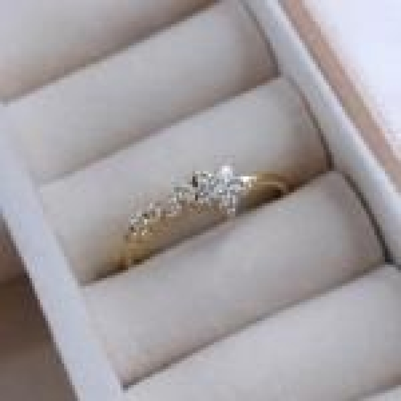 Anel Florzinha Fileira de Zirconia 