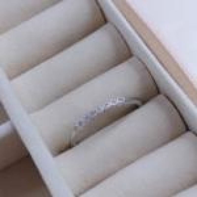 Anel Meia Aliança Mini Zirconia