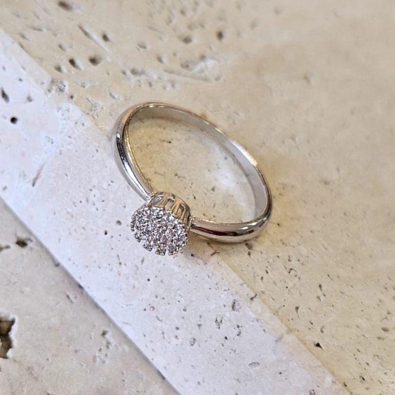 Anel Solitario Chuveirinho