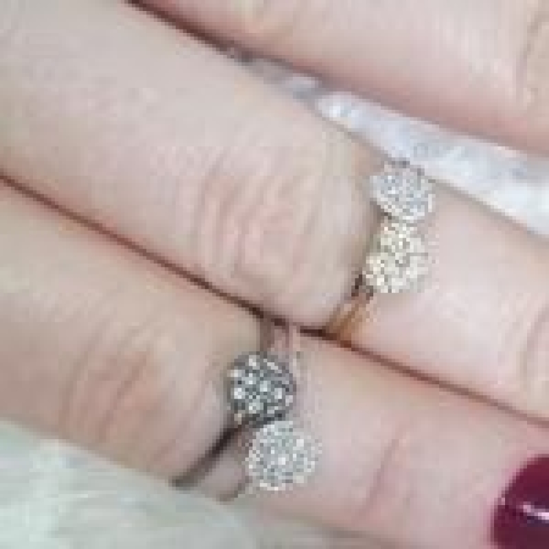 Anel Solitario Coração/Bolinha/Oval R