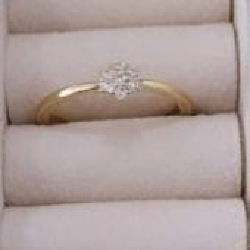 Anel Solitário Flor Zirconia