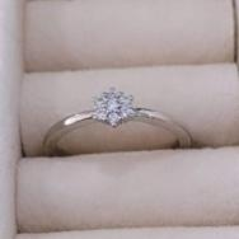 Anel Solitário Flor Zirconia