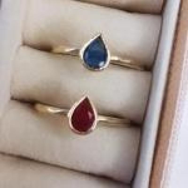 Anel Solitario Gota Colors