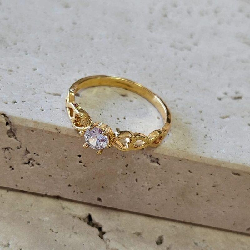 Anel Solitário Infinito