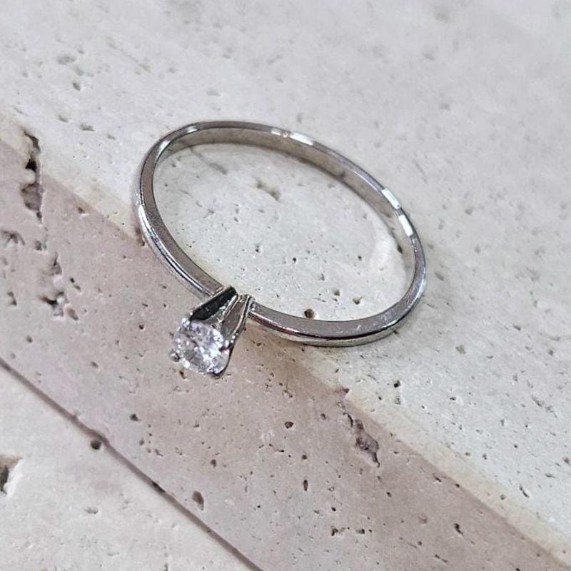 Anel Solitário Zirconia
