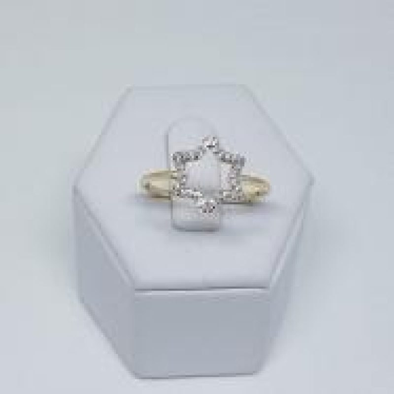 Anel Vazado Estrela Zirconia 