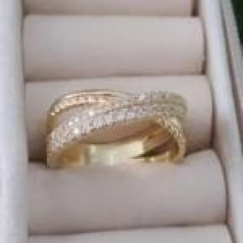 Anel X Zirconia e Corrente