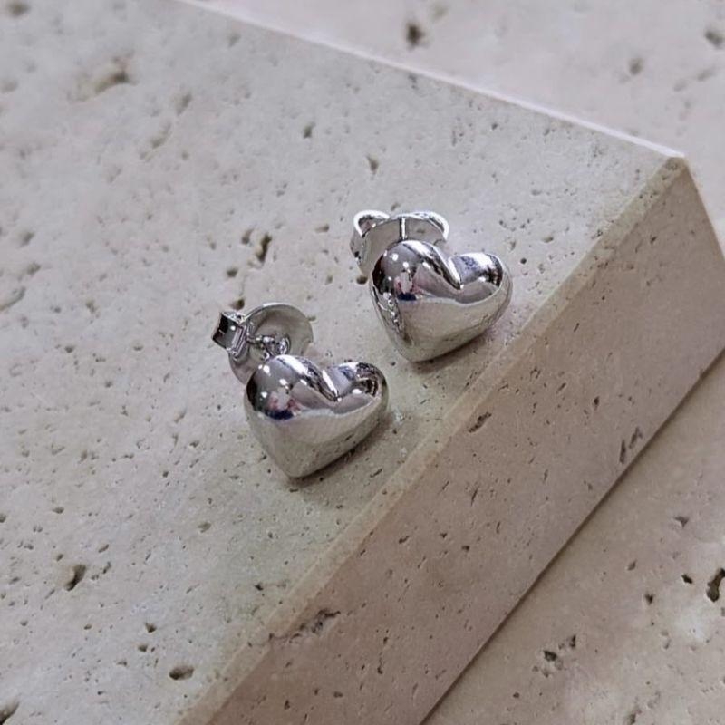 Brinco Coração Abaulado Peq