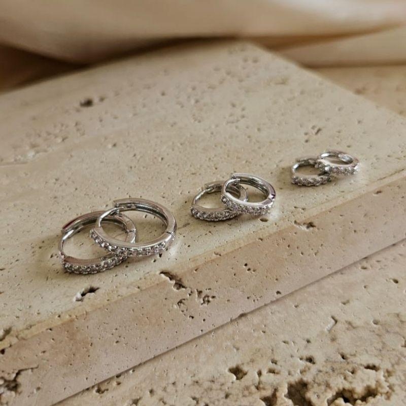 Trio Argola Fininha Cravejada