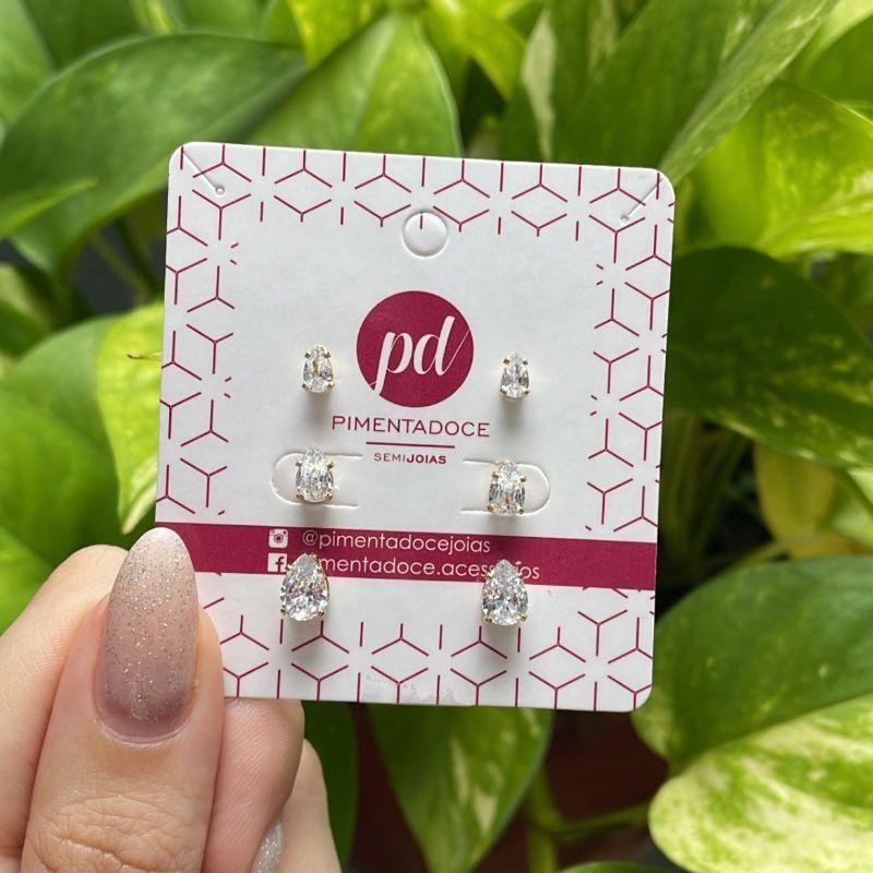 Trio de Gota Zirconia