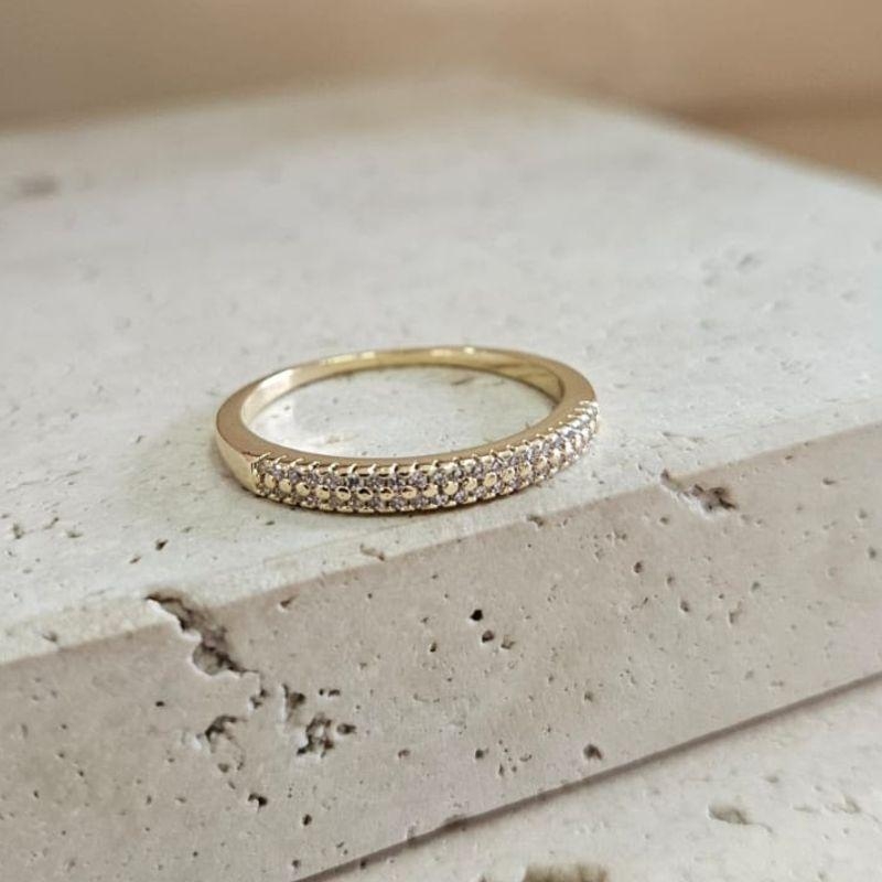 Anel Aparador Duplo Cravejado